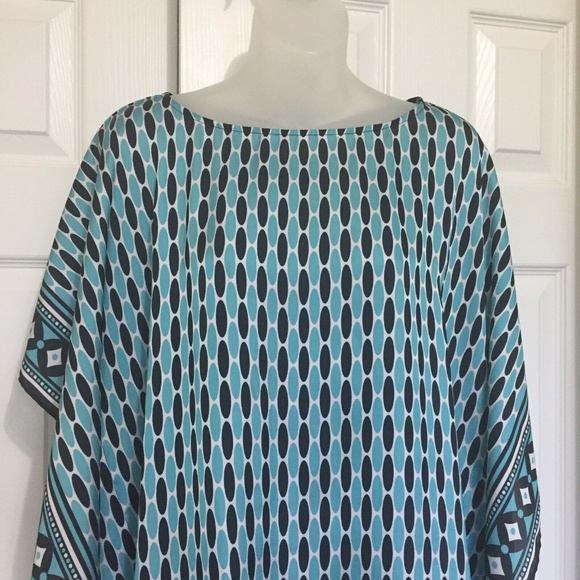 Michael Kors Shirt Blouse S/M Small Medium Blue - Picture 4 of 5